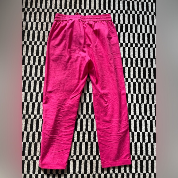 J.Crew Hot Pink Linen Pants Size 4 Nearly Capri Length - Picture 2 of 5
